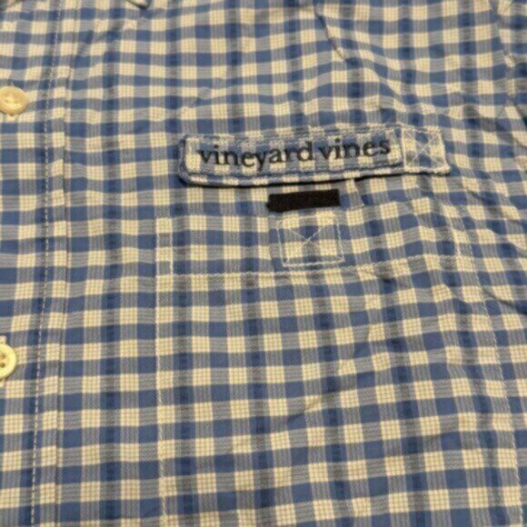 NWOT Vineyard Vines men's Small Harbor Button Down Blue/White shirt Retails $128 - Picture 4 of 6